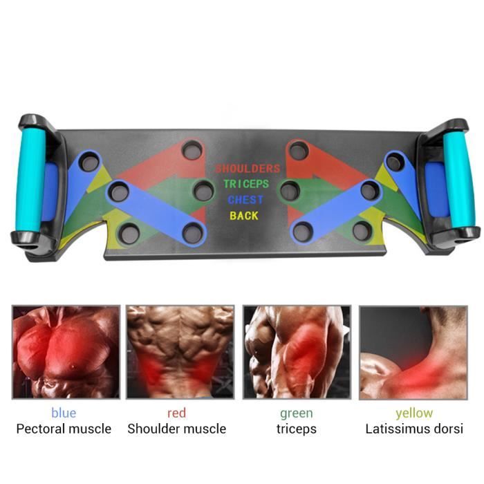 Système 9 en 1 Push Up bars Support Barres Push Up Poignée de Pompe pour Chest Press Musculation Fitness Gym