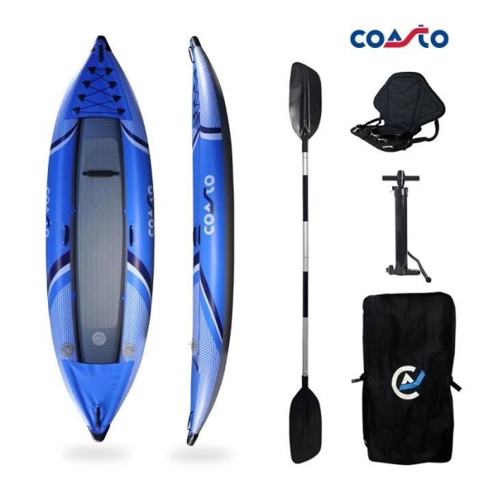 Kayak gonflable Coasto Lotus 1 place Dropstitch + PVC Bleu