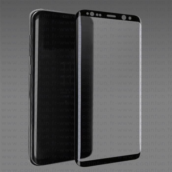 Film Verre Trempé Samsung Galaxy (S8 Plus - Incurvé Noir)