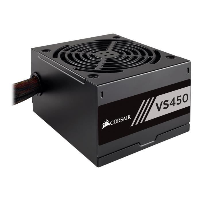 Corsair Cp-9020170-uk Unité D'alimentation D'énergie 450 W Atx Noir - Unités D'alimentation D'énergie (450 W, 100-240 V, 47-63 Hz, 6-3 A, Actif, 110 W)
