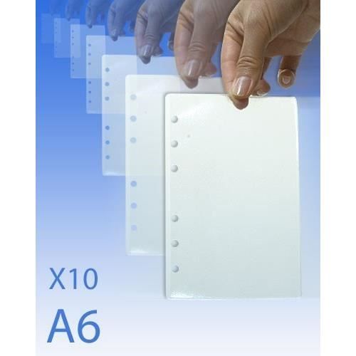 10 FEUILLES PLASTIFIEES POUR CLA6 : LOT DE 10 FEUILLES