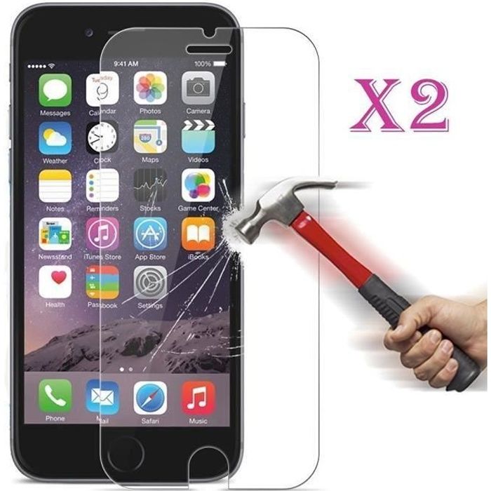 DOUBLE-LIN 2PCS Film Protège Ecran Verre Trempé pour Apple iPhone 7