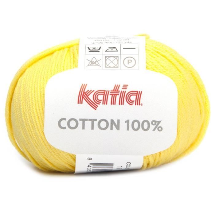 Coton COTTON 100% - Katia 19 Jaune