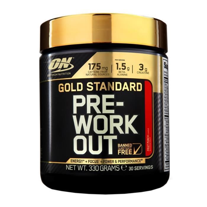 Gold Standard Pre-Workout 30 servings - Punch aux fruits