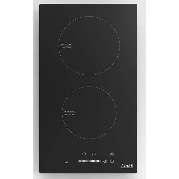 LINKË LKDIB - Domino de Cuisson/Table de cuisson 2 Foyers Inductions - Commandes par Touches Sensitives - Couleur Noir - 3500 Watts