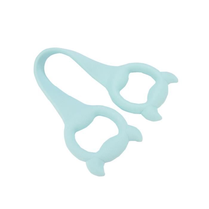 Sangle d'étirement en Silicone Extenseur de poitrine bandes de résistance Corde de traction yoga élastique pour Fitness bleu