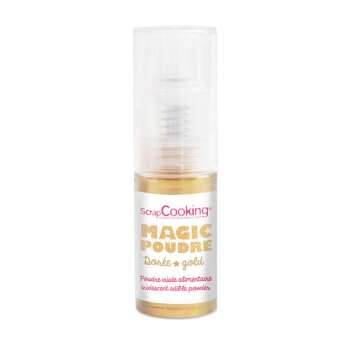 Spray alimentaire Magic poudre Dorée irisé - Scrapcooking