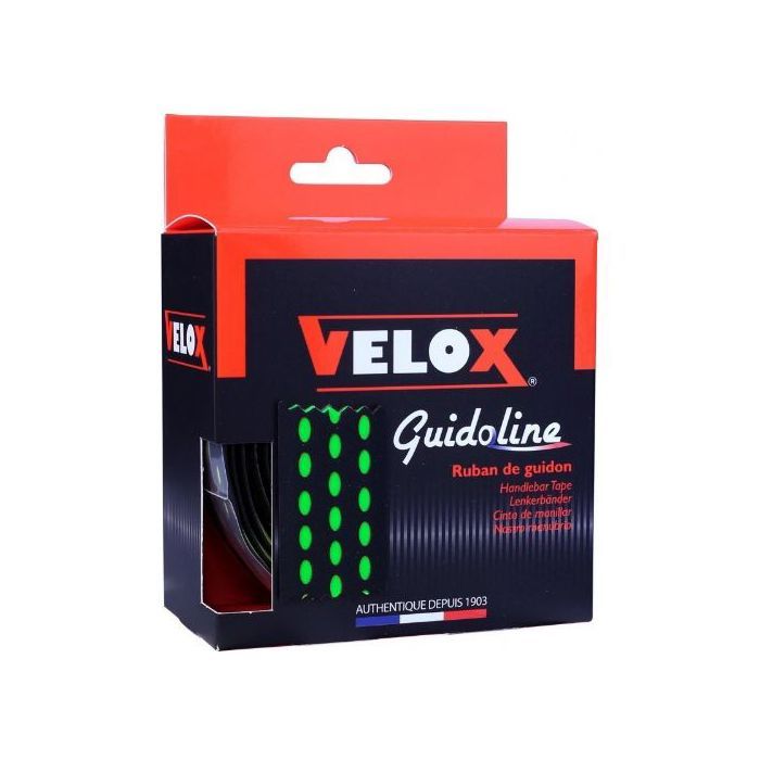 Guidoline vélo - épaisseur de 3.5 mm - couleur noir et vert