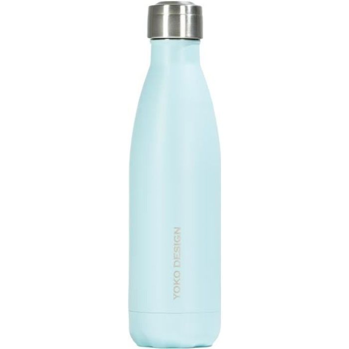 YOKO DESIGN Gourde isotherme Bouteille 500 ml pastel bleue