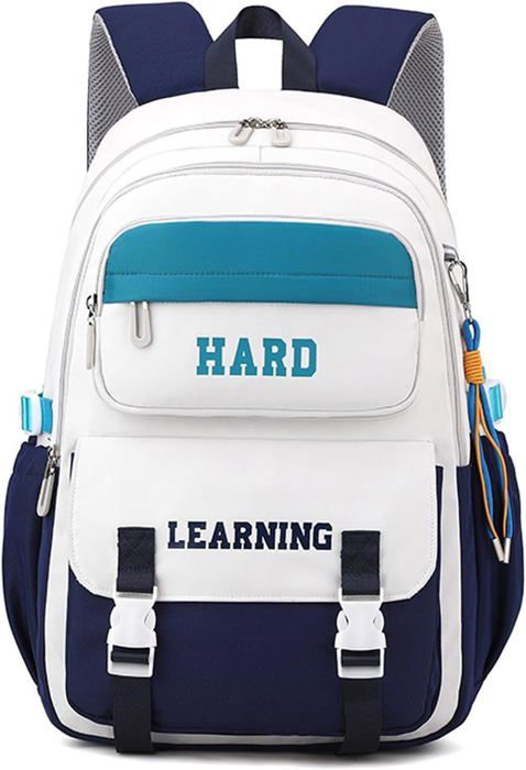 Sac à Dos De Voyage Bleu Clair Pour Filles – Grand Compartiment Ordinateur, Léger Et Cool Pour L’école Primaire Et Le Collège