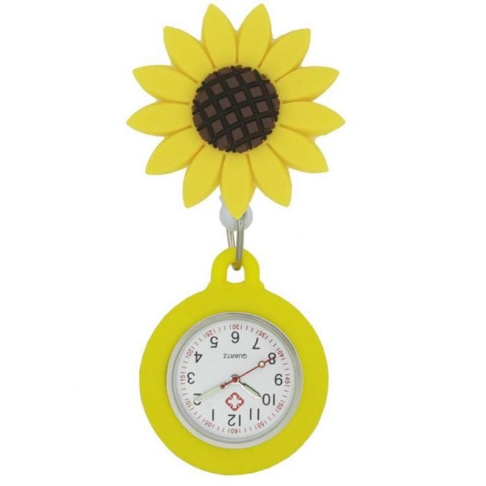 27) Montre de poche d'infirmière avec enrouleur de badge rétractable et cadran lumineux pour 27) Montre de poche d'infirmière avec enrouleur de badge rétractable et cadran lumineux pour