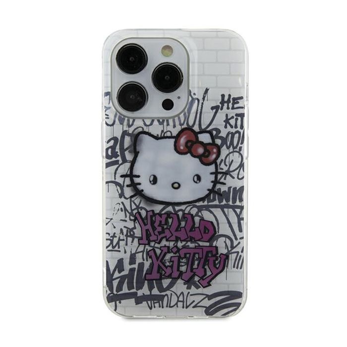 Coque de téléphone HELLO KITTY iPhone 15 Design Hello Kitty Souple Graffiti
