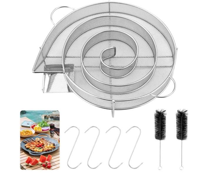 Générateur De Fumée Froide En Inox – Pour Fumoir, Barbecue, Avec 2 Brosses Et 4 Crochets à Viande