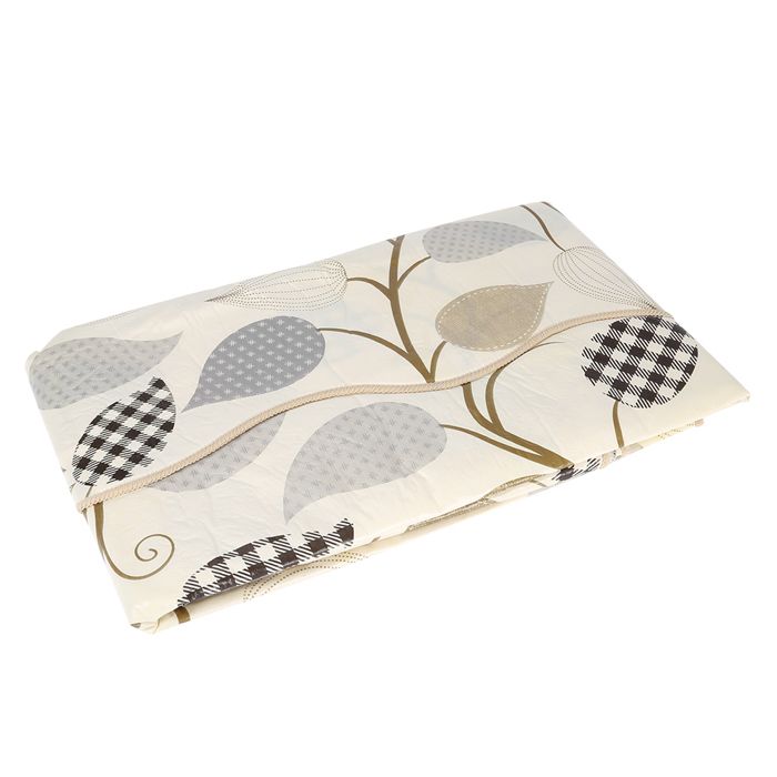 Nappe Étanche Impermeable en PVC Vinyle Plastique, Nappe Repassable, Couverture de Table 140x180cm Feuilles-Beige - Maison