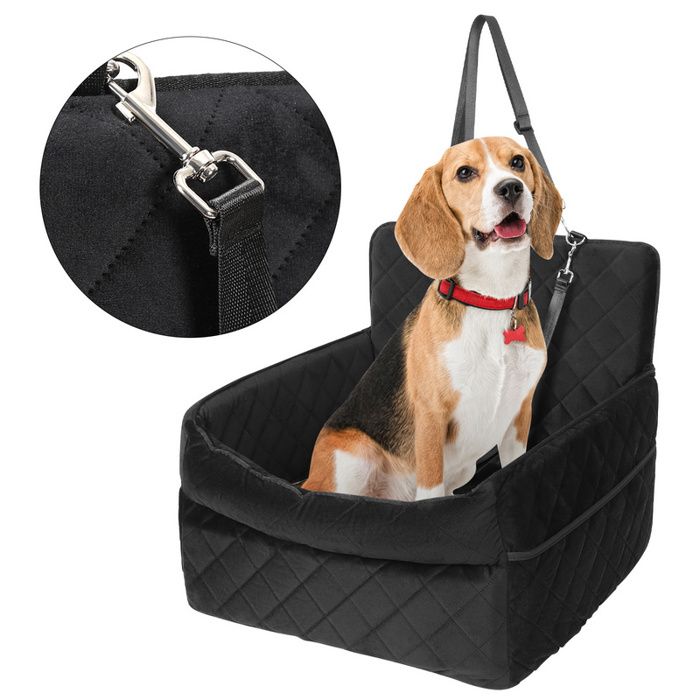 Comparer les prix de Yaskilosiu Siège de voiture pour chiens respirant Installation facile réglable Blanc Crystal Fleece CAGE DE TRANSPORT