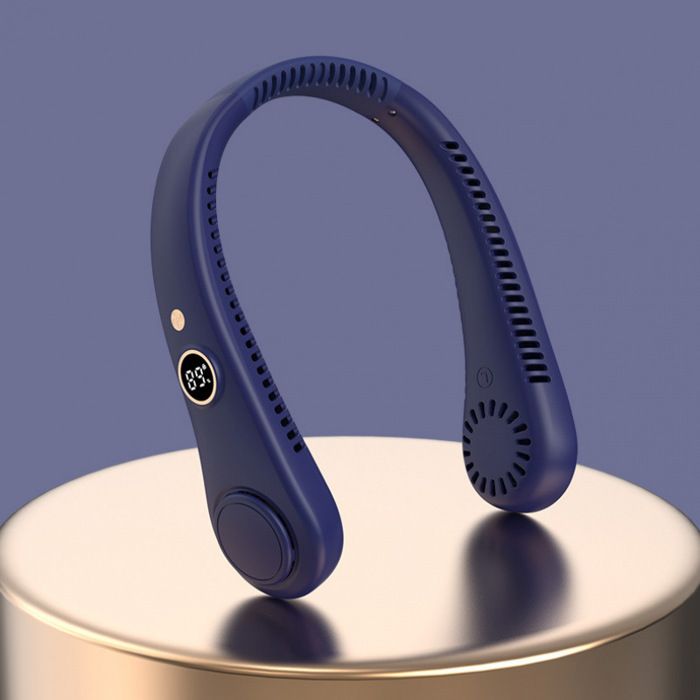 Ventilateur de cou - KZQ - Mini portable - 5 vitesses - Rechargeable USB - Silencieux - Kzq