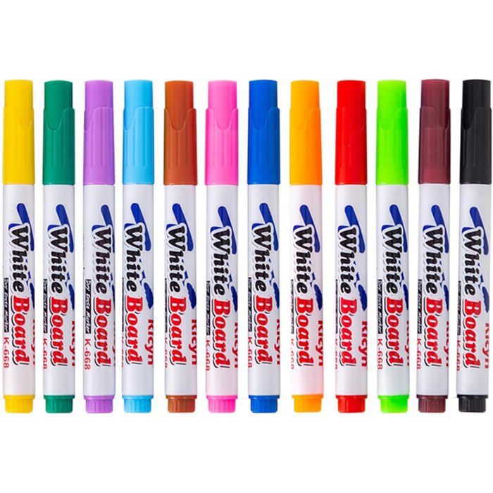 DWFEYOI 12 Pcs Marqueurs Pour Tableaux Blancs,Feutres Tableau