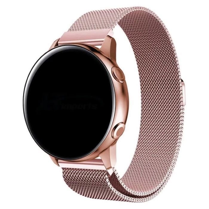 Stravo Bracelet Milanais Magnétique Luxe 22mm Acier Inoxydable pour Galaxy Watch 46mm/3 45mm Gear S3 Amazfit GTR - rose