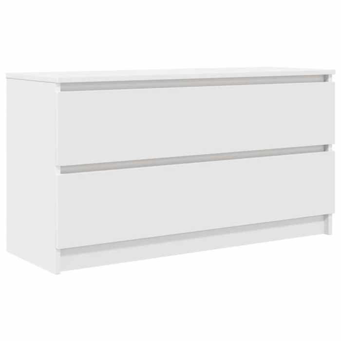 Style Élégance Chic - Meuble TV Cabinet TV au sol - Armoire Télévision - blanc 100x35x54cm - bois dingénierie &224047