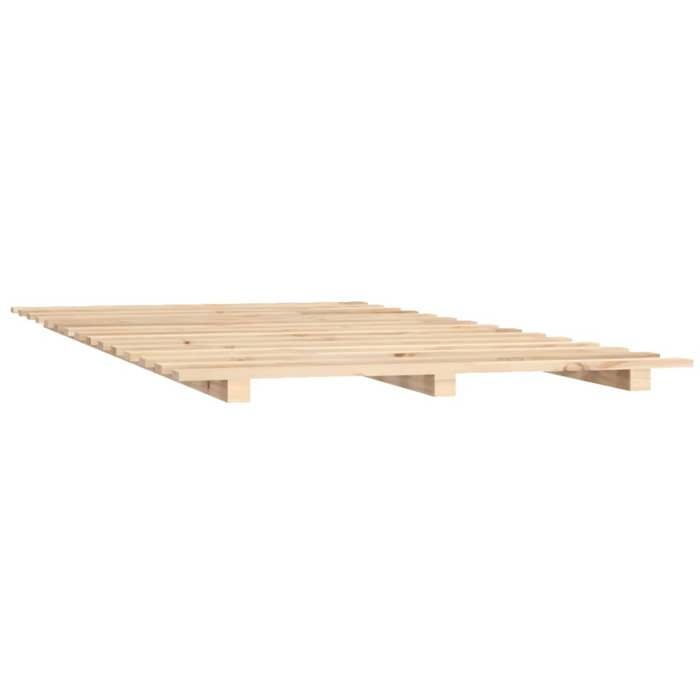 CLOUD - Cadre de lit bois - Lit chambre - Petite taille - sans matelas - 75x190 cm - bois de pin massif LV4818