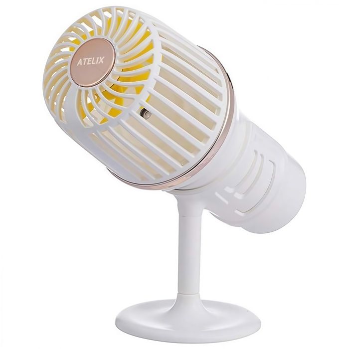 ventilateur de pulvérisation de microphone sur pied mini ventilateur dhumidificateur rechargeable - ATELIX - portable usb portabl - Atelix