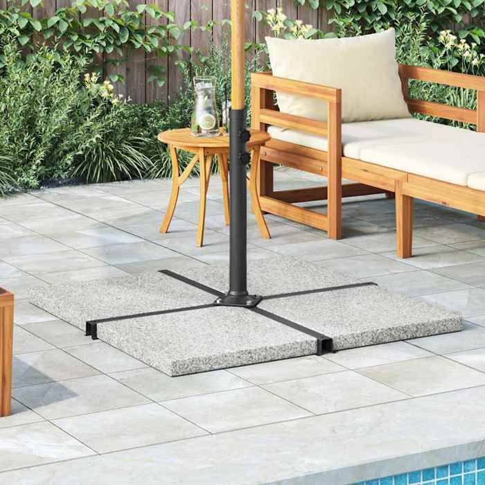 Gris Plaque de poids carrée pour parasol Granit 25 kg Gris - Supports pour parasols H17790