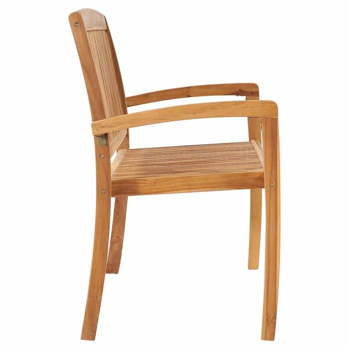 RebaisBanc 2 places empilable de jardin 1 PC - SWEETY - Banquette de repos - 120cm - Bois de teck solide - 1/2 personnes LH6189972
