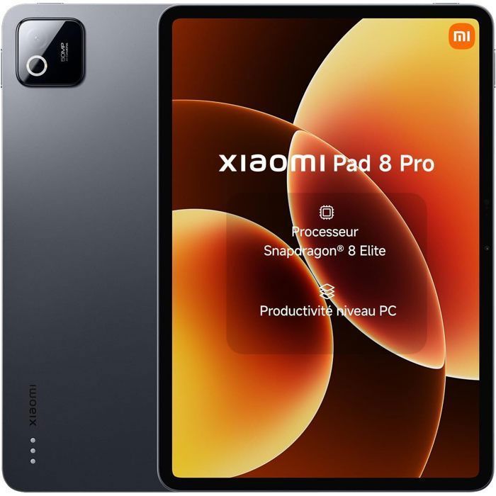 Tablette tactile - Xiaomi Pad 8 Pro 12Go Ram 512Go WiFi Noir 11.2” 3.2K 144 Hz Snapdragon® 8 Elite 9200mAh HyperCharge 67W