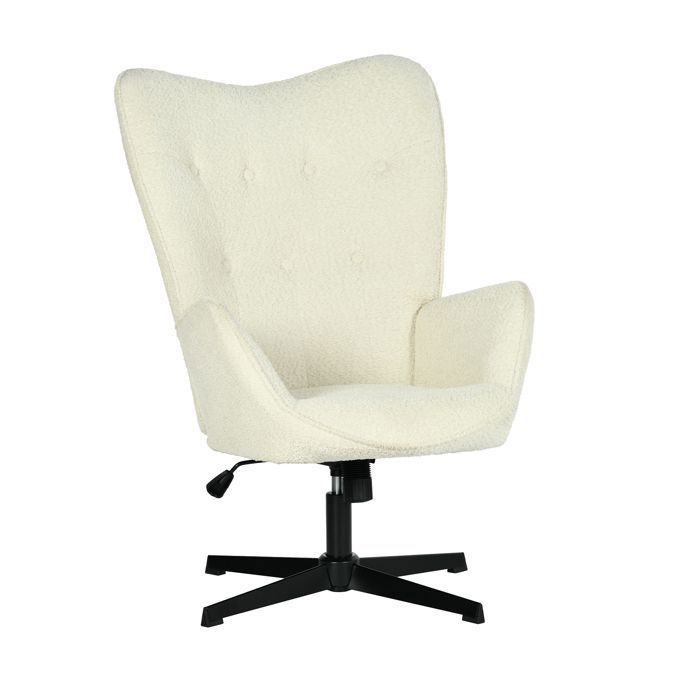 MEUBLES COSY Fauteuil de bureau pivotant et réglable avec accoudoirs en tissu chenille beige - FUCHS MEUBLES COSY Fauteuil de bureau pivotant et réglable avec accoudoirs en tissu chenille beige - FUCHS