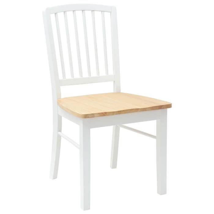 Chaises cuisine(2 pcs) - Blanc - Chaises à Manger - 2 personnes - Blanc 50x52 5x91 cm F3839