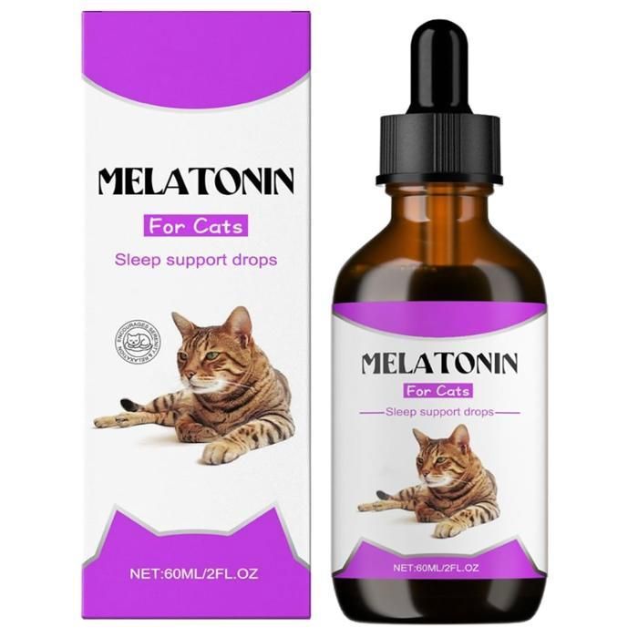 Calmant pour Chats 60 ML de Gouttes liquides Aide relaxante pour Animaux domestiques bruyants Orage PREVENTION MAL DE TRANSPORT