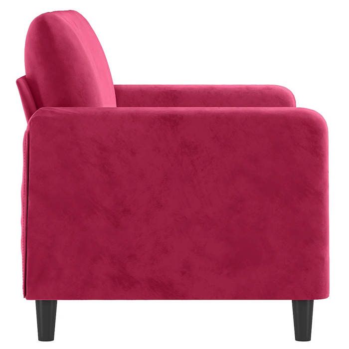 Rouge SOFA - Moderne - Canapé avec 2 places - contemporain - Rouge bordeaux 120 cm Velours C1748