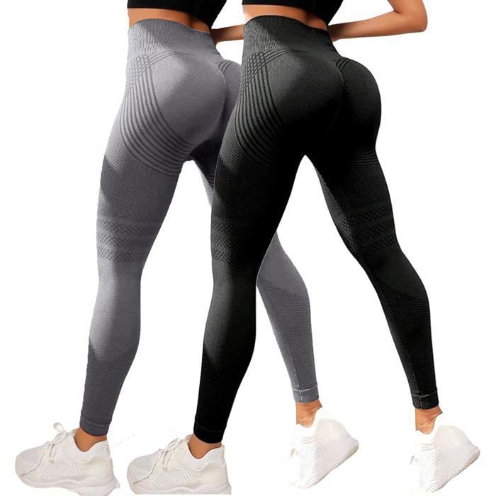Lot de 2 Legging Anti Cellulite Femme Compression 3D Minceur