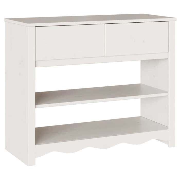 Table console - Solide&Luxe - console dentrée - Blanc - 895 x 37 x 73 cm - 2 tiroirs - tiroir intégré（21566）