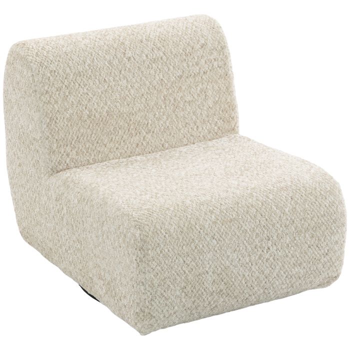 Fauteuil de salon - HOMCOM - pivotant 360° - assise extra-large rembourrage épais - chenille - 70 x 90 x 70 cm - beige Fauteuil de salon - HOMCOM - pivotant 360° - assise extra-large rembourrage épais - chenille - 70 x 90 x 70 cm - beige