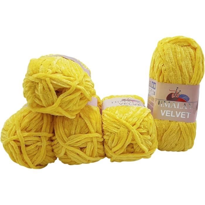Lot De 10 Pelotes De Laine Velours Noir - Fabriqué En France - Pour Tricot Et Crochet