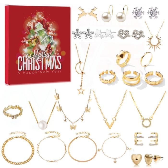 Calendrier de l'Avent Bijoux 2024 Femme Fille Blanc Cdiscount Maison
