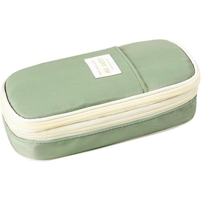 Fitooles Trousse à Crayons De Grande Capacité Avec 2 Compartiments