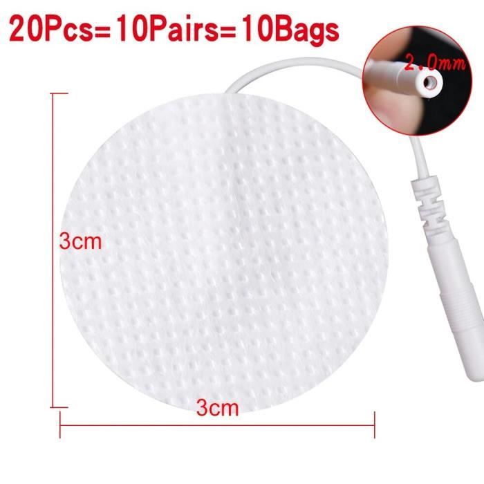 Patchs électrodes TENS/EMS De Remplacement - Non Tissé, Autocollants - Lot Neuf