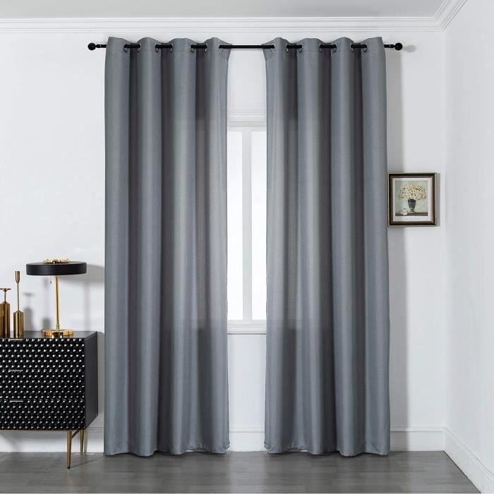 Rideau En Voile Transparent Couleur Café Foncé - 150x270 Cm - 100% Polyester - Passe-tringle - Pour Chambre, Salon, Bureau