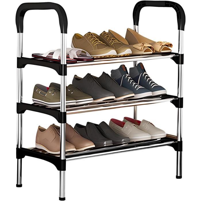 Étagère à chaussures 3 niveaux maille main image 1