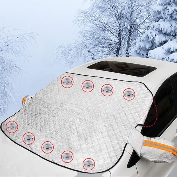 Couverture Pare-brise Hiver Magnétique - 157x126 Cm - Anti-givre, Neige, Glace - Universelle Pour Voiture
