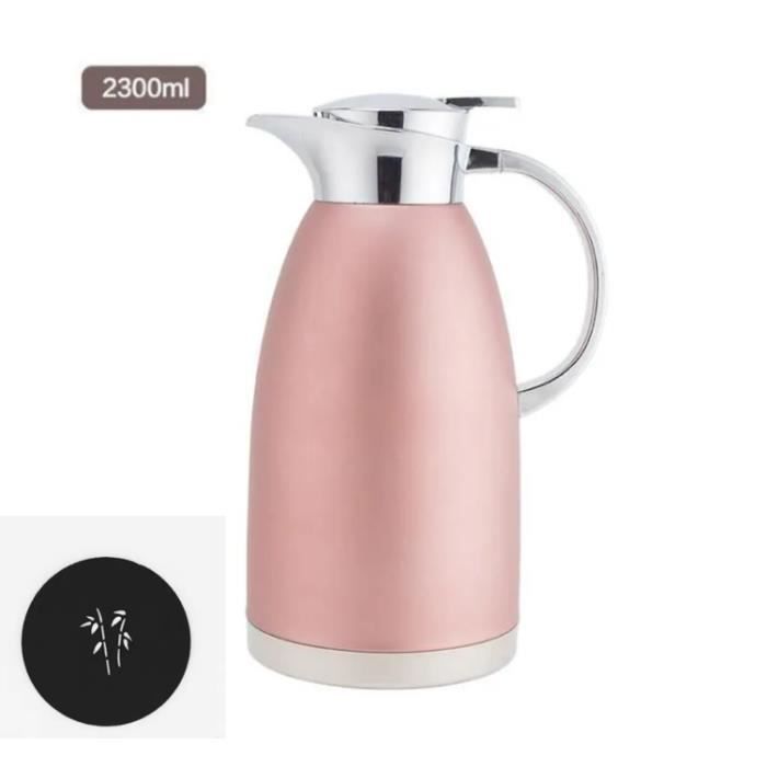 Pichet Isotherme 2.3L Carafe Isotherme en Acier Inoxydable sous Vide