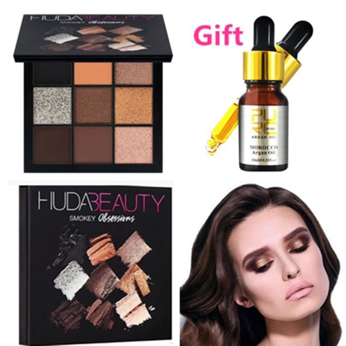 HUDA BEAUTY SMOKEY Obsessions Eyeshadow Palette with 1 Pcs Gift Giving
