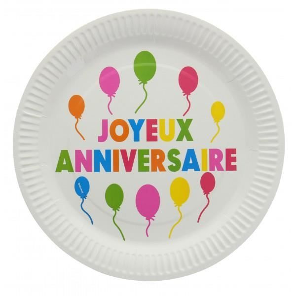 10 Assiettes 23cm Carton Jetables TURQUOISE Anniversaire décoration Fête NEUF