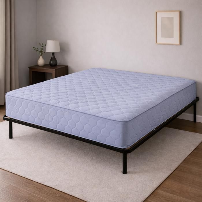 Matelas 120x200 + Sommier Démonté + pieds + Oreiller Mémoire Offerts - Hauteur 19 cm - Soutien Très Ferme