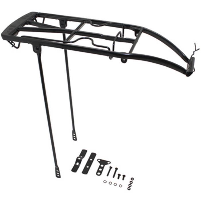 Porte-bagages Vélo Arrière Réglable Ibera Touring Plus En Aluminium Noir - Pour Roues 26" à ...
