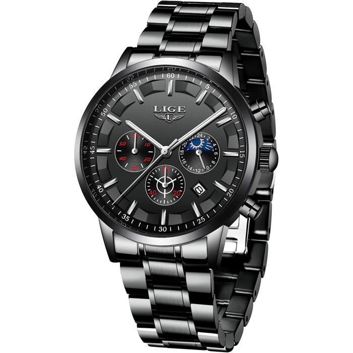 Montre Homme Acier Inoxydable Imperméable Luxe Quartz Analogique Sport Minimaliste - CIVO
