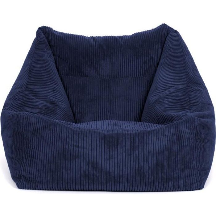 Icon Pouf Fauteuil en Velours Côtelé XXL Pouf Geant pour Salon