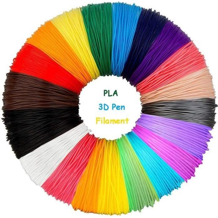 Recharges de Stylo à Impression 3D en PLA, Filament PLA 1.75mm, 20 ...